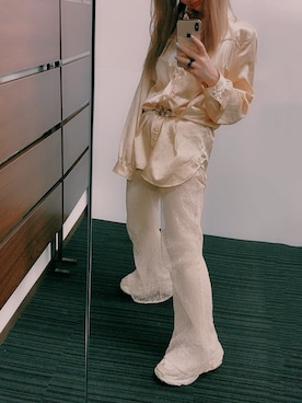 「70's」｜「アイテム（シャツワンピース）」を使った、MIHOさん（レディース・150cm）の春コーディネート