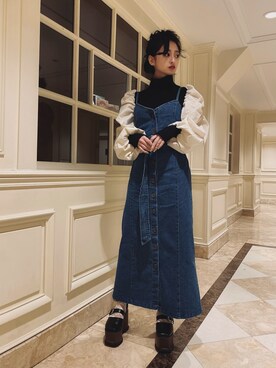 デニムロングワンピース の人気ファッションコーディネート Wear