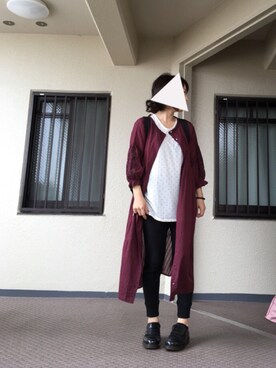 「袖ボリューム」｜「アイテム（レッグウェア）」を使った、kayonさん（レディース・158cm）の秋コーディネート