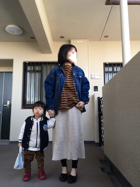 「GRL（グレイル）のアイテム（デニムジャケット）」を使った、kayonさん（レディース・158cm）の春コーディネート