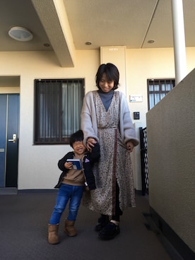 「BREEZE（ブリーズ）のアイテム（ノーカラージャケット）」を使った、kayonさん（レディース・158cm）の秋コーディネート