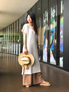 ヤマモトマイさん（レディース・165cm）の夏コーディネート