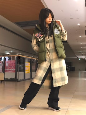 「アイテム（シャツワンピース）」を使った、ヤマモトマイさん（レディース・165cm・20代）の夏コーディネート