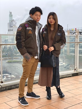 ヤマモトマイさん（レディース・165cm）の冬コーディネート