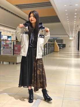 ヤマモトマイさん(レディース・165cm)の冬コーディネート