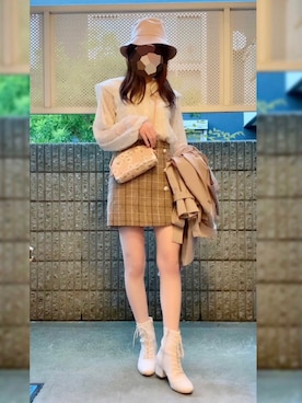 「archives（アルシーヴ）のアイテム（トレンチコート）」を使った、みやび໒꒱【プチプラ本命デート服】さん（レディース・162cm）の春コーディネート