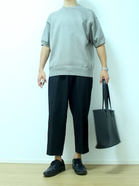 「ダニエルウェリントン」｜「アイテム（スラックス）」を使った、hiro_wata__さん（メンズ・172cm）の夏コーディネート