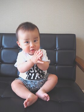 「BNT（ビーエヌティー　　）のアイテム」を使った、shuuuuさん（キッズ・70cm）の春コーディネート