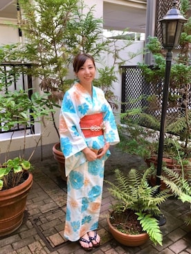 「祭り」｜「アイテム（その他）」を使った、はるももさん（レディース・158cm）の夏コーディネート