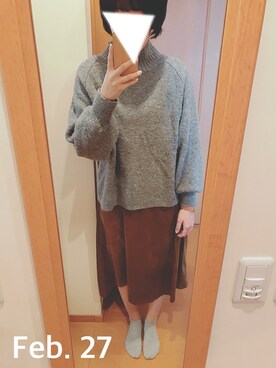 「ジーナシス」｜「アイテム（腕時計）」を使った、kさん（レディース・165cm）の冬コーディネート