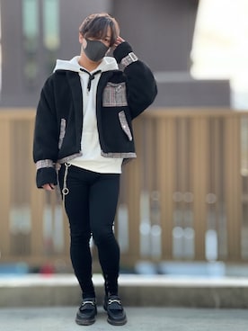 「RAGEBLUE（レイジブルー）のアイテム（財布/小物）」を使った、小倉祐樹さん（メンズ・165cm）の冬コーディネート