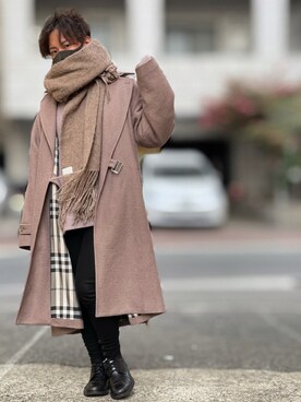 「黒スキニー」｜「アイテム（ウォレットチェーン）」を使った、小倉祐樹さん（メンズ・165cm）の冬コーディネート