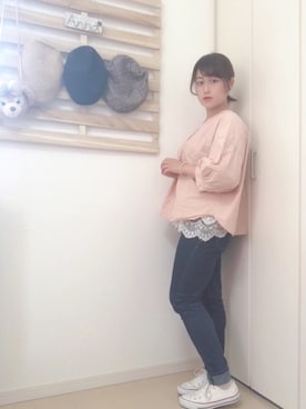 「SLY LANG（スライラング）のアイテム」を使った、annnnnさん（レディース・150cm）の春コーディネート