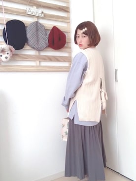 「rps（アールピーエス）のアイテム（ベスト）」を使った、annnnnさん（レディース・150cm）の秋コーディネート
