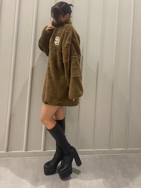 「BACK TO THE FIELD（バック トゥー ザ フィールド）のアイテム（ワンピース/ドレス）」を使った、sgmayuさん（レディース・163cm）の冬コーディネート