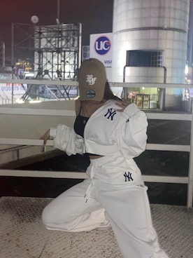 「BACK TO THE FIELD（バック トゥー ザ フィールド）のアイテム（パンツ）」を使った、sgmayuさん（レディース・163cm）の冬コーディネート