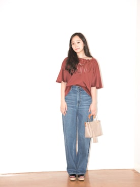 「アイテム（その他トップス）」を使った、並川花連さん（レディース・166cm・20代）の秋コーディネート