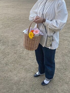 「LOWRYS FARM（ローリーズファーム）のバレエシューズ　802200（バレエシューズ）」を使った、はなさん（レディース・160cm）の秋コーディネート