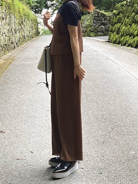 「SpRay（スプレイ）のアイテム（オールインワン・サロペット）」を使った、Kaoriさん（レディース・158cm）の秋コーディネート