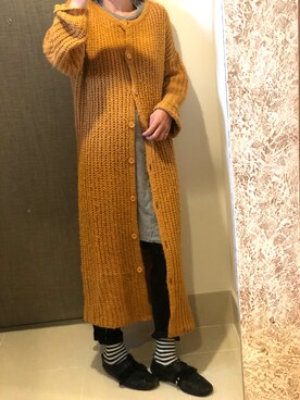 「Yohji Yamamoto（ヨウジヤマモト）のアイテム（ローファー）」を使った、KE Iさん（レディース・166cm）の秋コーディネート
