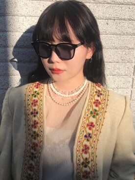 「JAM（ジャム）のアイテム」を使った、山田佳苗さん（レディース・163cm）の春コーディネート