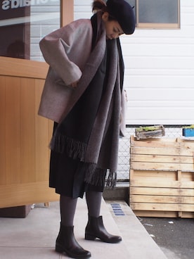 「グレー好き」｜clever elephantさん（レディース・153cm）の冬コーディネート