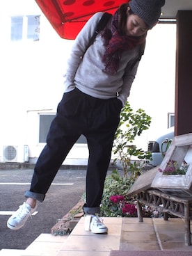 「Kepani（ケパニ）のアイテム」を使った、clever elephantさん（レディース・153cm）の冬コーディネート