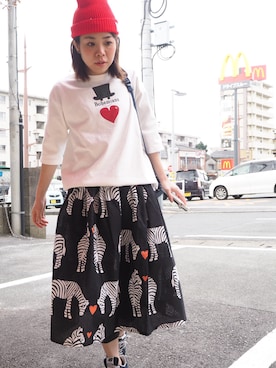 「ボヘミアンズ」｜「アイテム（帽子）」を使った、clever elephantさん（レディース・153cm）の冬コーディネート