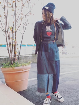 「nitca（ニトカ）のアイテム（ジャケット/アウター）」を使った、clever elephantさん（レディース・153cm）の冬コーディネート