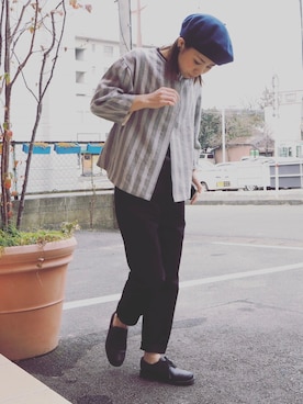 「Hands of creation（ハンズオブクリエイション）のアイテム（パンツ）」を使った、clever elephantさん（レディース・153cm）の冬コーディネート