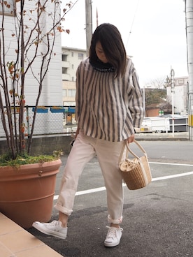 「Hands of creation（ハンズオブクリエイション）のアイテム（トップス）」を使った、clever elephantさん（レディース・153cm）の冬コーディネート