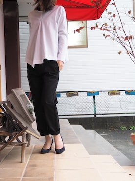 「Hands of creation（ハンズオブクリエイション）のアイテム（トップス）」を使った、clever elephantさん（レディース・153cm）の冬コーディネート