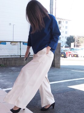 「Hands of creation（ハンズオブクリエイション）のアイテム（パンツ）」を使った、clever elephantさん（レディース・153cm）の冬コーディネート