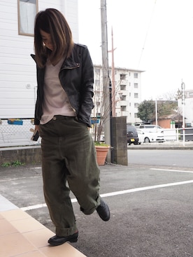 「nitca（ニトカ）のアイテム（ジャケット/アウター）」を使った、clever elephantさん（レディース・153cm）の春コーディネート