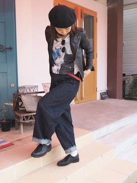 「nitca（ニトカ）のアイテム（ジャケット/アウター）」を使った、clever elephantさん（レディース・153cm）の春コーディネート