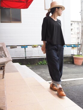 「Hands of creation（ハンズオブクリエイション）のアイテム（トップス）」を使った、clever elephantさん（レディース・153cm）の春コーディネート