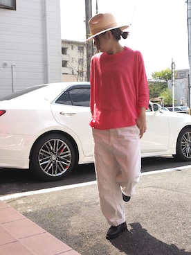 「Hands of creation（ハンズオブクリエイション）のアイテム（トップス）」を使った、clever elephantさん（レディース・153cm）の春コーディネート