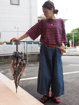 「ボヘミアンズ」｜「アイテム（サンダル）」を使った、clever elephantさん（レディース・153cm）の夏コーディネート