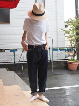 「prit（プリット）のアイテム（パンツ）」を使った、clever elephantさん（レディース・153cm）の夏コーディネート