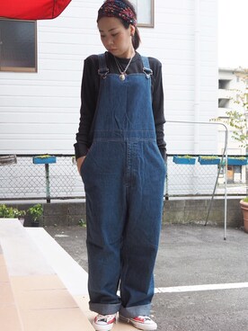 「ボヘミアンズ」｜「アイテム（サロペット/オーバーオール）」を使った、clever elephantさん（レディース・153cm）の夏コーディネート