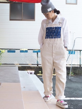 「ボヘミアンズ」｜「アイテム（サロペット/オーバーオール）」を使った、clever elephantさん（レディース・153cm）の夏コーディネート