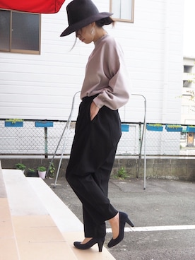 「Hands of creation（ハンズオブクリエイション）のアイテム（パンツ）」を使った、clever elephantさん（レディース・153cm）の秋コーディネート