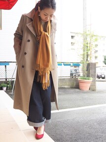 未使用　ハンズオブクリエィション　トレンチコート Hands of creationのトレンチコートを使ったレディース人気