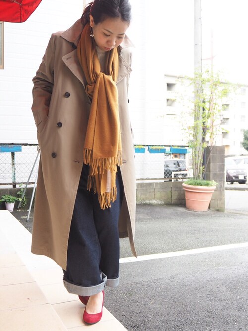 未使用　ハンズオブクリエィション　トレンチコート Hands of creationのトレンチコートを使ったレディース人気