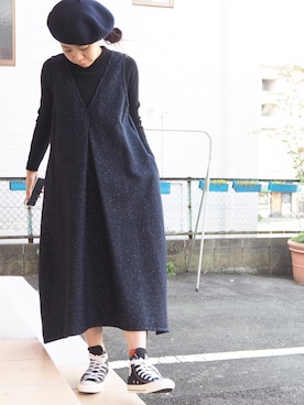 「ハイネックトップス」｜clever elephantさん（レディース・153cm）の秋コーディネート