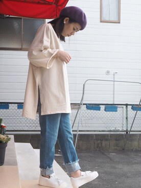 「リボンスリッポン」｜clever elephantさん（レディース・153cm）の冬コーディネート