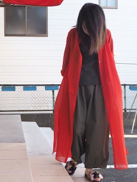 「DEEP BLUE（ディープブルー）のアイテム（パンツ）」を使った、clever elephantさん（レディース・153cm）の春コーディネート