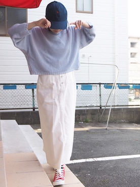 「ボヘミアンズ」｜「アイテム（ニット/セーター）」を使った、clever elephantさん（レディース・153cm）の春コーディネート