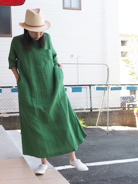 「Hands of creation（ハンズオブクリエイション）のアイテム（ワンピース/ドレス）」を使った、clever elephantさん（レディース・153cm）の春コーディネート