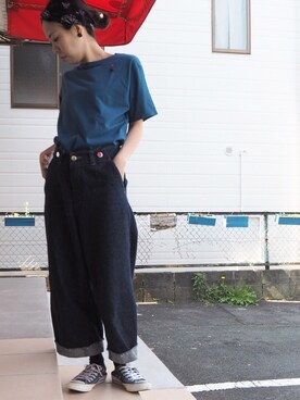 「ボヘミアンズ」｜「アイテム（Tシャツ/カットソー）」を使った、clever elephantさん（レディース・153cm）の春コーディネート